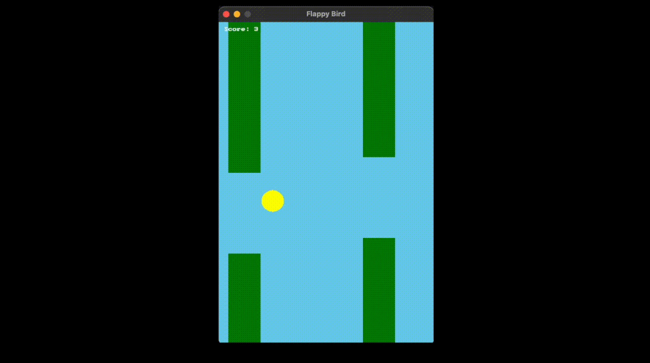 Flappy Bird Program Screenshot